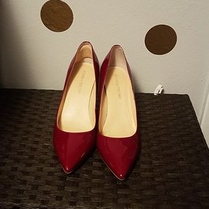 Wine Colored Patent Leather Pumps